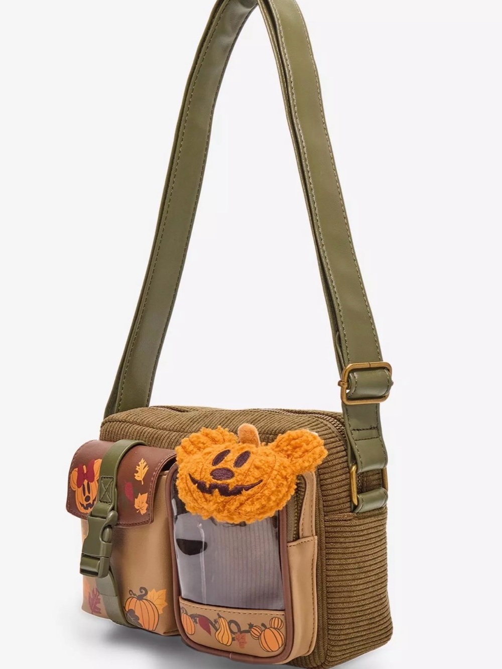 Her Universe NWT Disney Halloween Mickey Pumpkin Plush Shoulder Bag - Picture 7 of 8